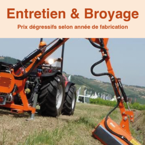 Matériels agricoles pour l'entretien et le broyage